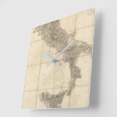 Kaart van Zuid-Italië en aangrenzende kusten Vierkante Klok (Hoek)