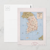 Kaart van Zuid-Korea (1989) (Voorkant / Achterkant)