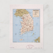 Kaart van Zuid-Korea (1989) (Voorkant)