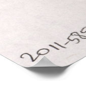 Kaart van Zuid-Korea (1989) Poster (Hoek)