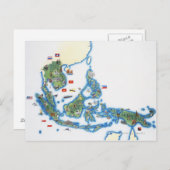 Kaart van Zuidoost-Azië (Voorkant / Achterkant)