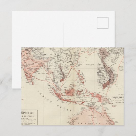Kaart van Zuidoost-Azië en Noord-Australië (Voorkant / Achterkant)
