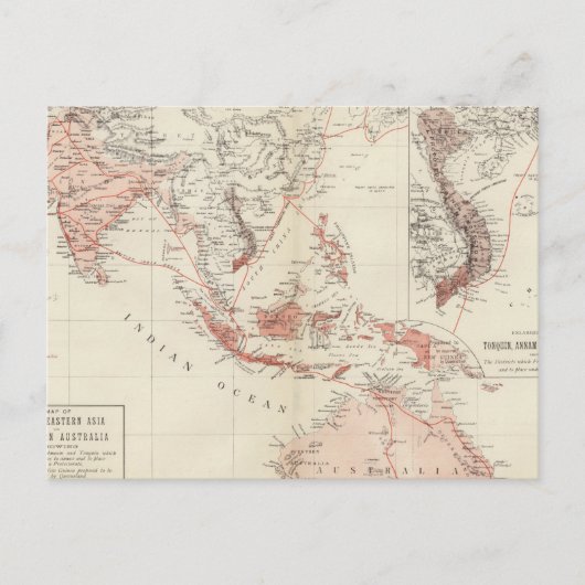 Kaart van Zuidoost-Azië en Noord-Australië (Voorkant)