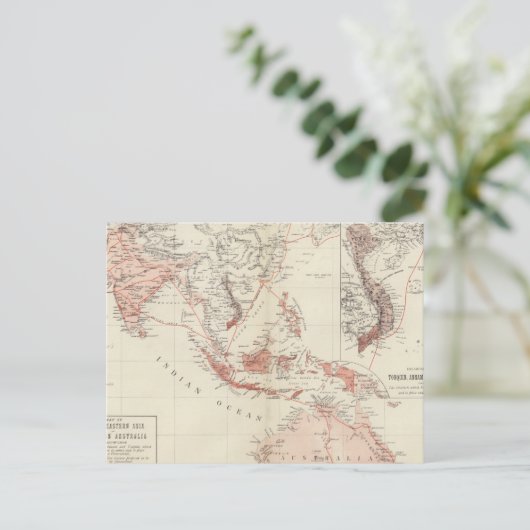 Kaart van Zuidoost-Azië en Noord-Australië (Staand voorkant)