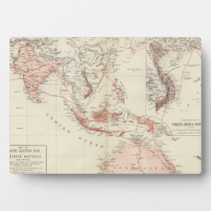 Kaart van Zuidoost-Azië en Noord-Australië Fotoplaat