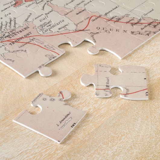 Kaart van Zuidoost-Azië en Noord-Australië Legpuzzel (Zijkant)