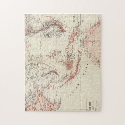 Kaart van Zuidoost-Azië en Noord-Australië Legpuzzel (Verticaal)