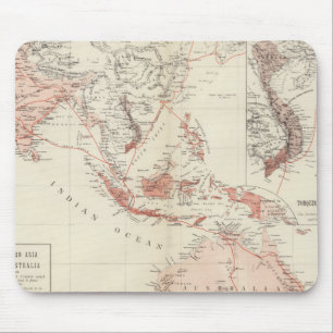 Kaart van Zuidoost-Azië en Noord-Australië Muismat