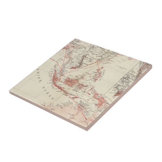 Kaart van Zuidoost-Azië en Noord-Australië Tegeltje (Zijkant)