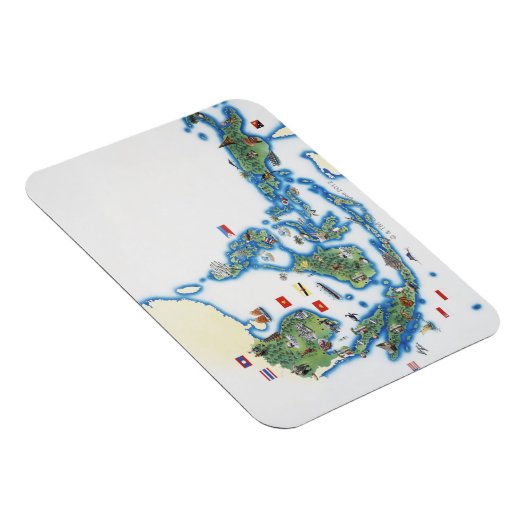 Kaart van Zuidoost-Azië Magneet (Rechterzijde)