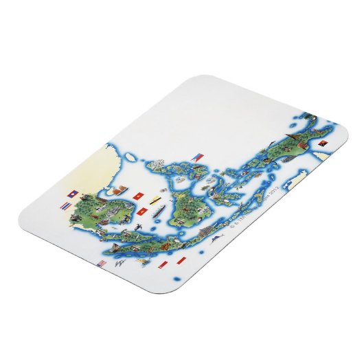 Kaart van Zuidoost-Azië Magneet (Linkerzijde)