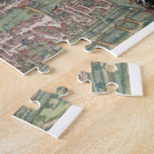 Kaart van Zürich, van "Civitates Orbis Terrarum" d Legpuzzel (Zijkant)