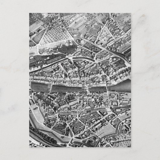 kaart van Zürich Zwitserland (1850) (Voorkant)