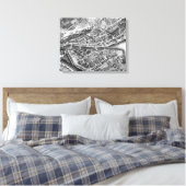 kaart van Zürich Zwitserland (1850) Canvas Afdruk (Insitu (Slaapkamer))