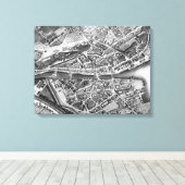 kaart van Zürich Zwitserland (1850) Canvas Afdruk (Insitu (Houten vloer))