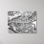 kaart van Zürich Zwitserland (1850) Canvas Afdruk (Voorkant)