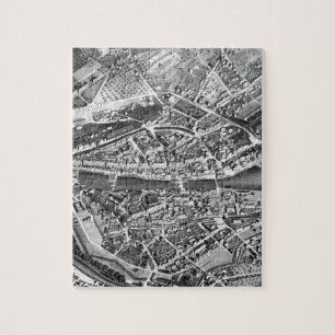  kaart van Zürich Zwitserland (1850) Legpuzzel
