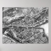  kaart van Zürich Zwitserland (1850) Poster (Voorkant)