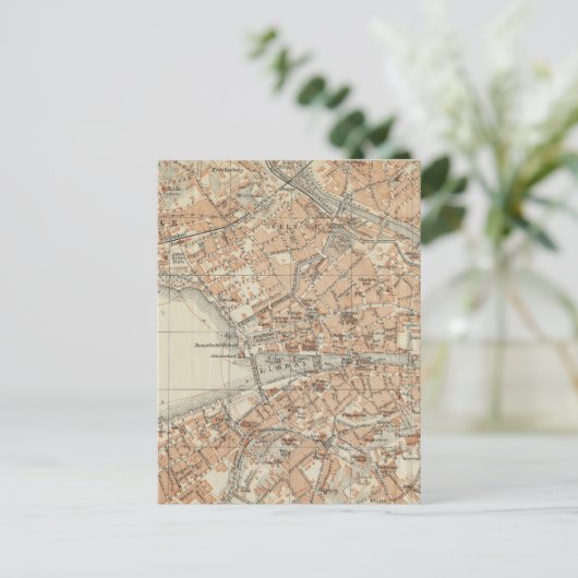  kaart van Zürich Zwitserland (1913) (Staand voorkant)