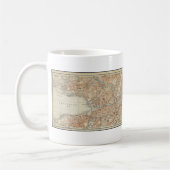  kaart van Zürich Zwitserland (1913) Koffiemok (Links)