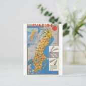 Kaart van Zweden (Staand voorkant)