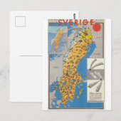 Kaart van Zweden (Voorkant / Achterkant)