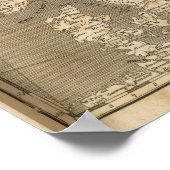 Kaart van Zweden, Noorwegen door Arrowsmith Poster (Hoek)