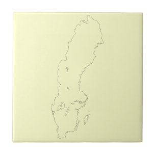 Kaart van Zweden Tegeltje