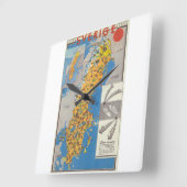 Kaart van Zweden Vierkante Klok (Hoek)