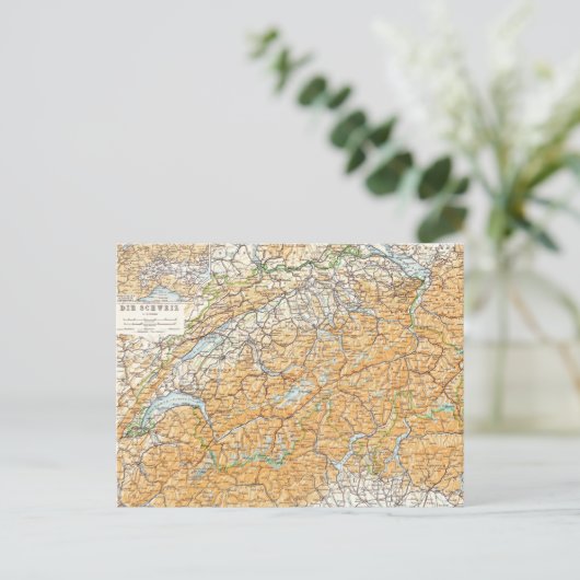  kaart van Zwitserland (Staand voorkant)