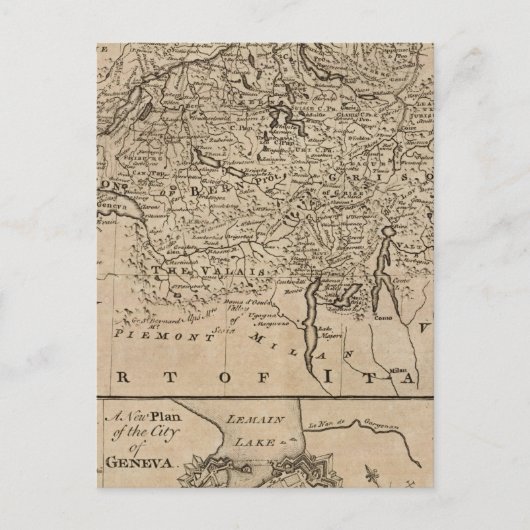 Kaart van Zwitserland (Voorkant)