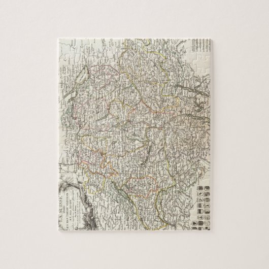 kaart van Zwitserland (1771) Legpuzzel (Verticaal)