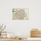 kaart van Zwitserland (1771) Poster (Keuken)