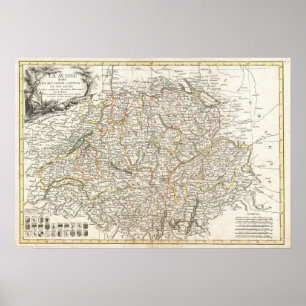 kaart van Zwitserland (1771) Poster