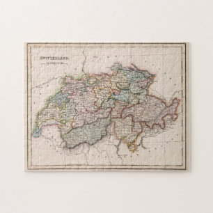 kaart van Zwitserland (1832) Legpuzzel