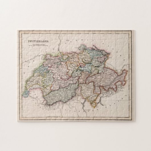 kaart van Zwitserland (1832) Legpuzzel (Horizontaal)