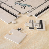 kaart van Zwitserland (1882) Legpuzzel (Zijkant)