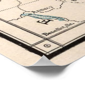  kaart van Zwitserland (1882) Poster (Hoek)