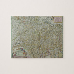 Kaart van Zwitserland 2 Legpuzzel