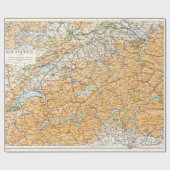  kaart van Zwitserland Cadeaupapier (Vlak)