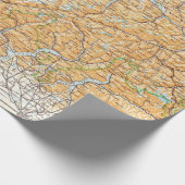  kaart van Zwitserland Cadeaupapier (Hoek)