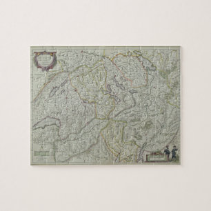 Kaart van Zwitserland Legpuzzel