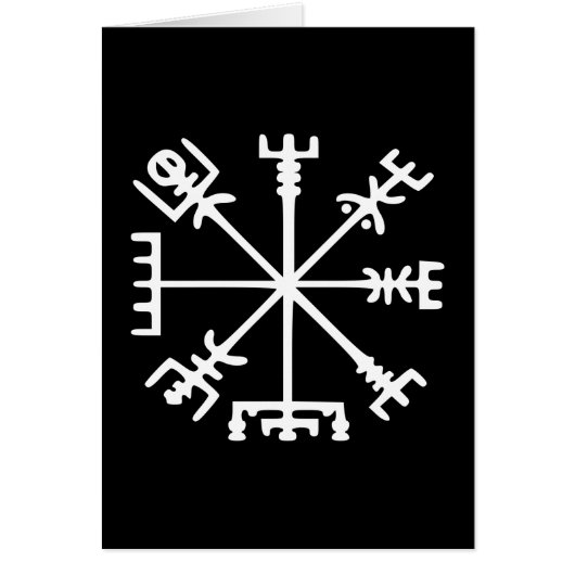 Kaart Vegvísir (Viking Compass) (Voorkant)