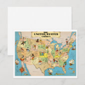  kaart Verenigde Staten (Voorkant / Achterkant)