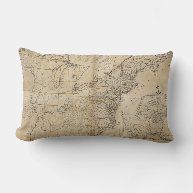 KAART: Verenigde Staten, 1783 Kussen (Voorkant)