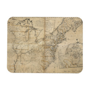 KAART: Verenigde Staten, 1783 Magneet