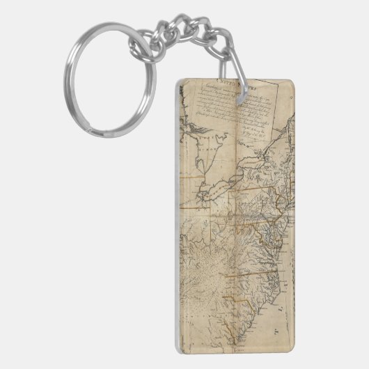 KAART: Verenigde Staten, 1783 Sleutelhanger (Voorkant Links)