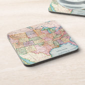 Kaart: Verenigde Staten, 1905 Bier Onderzetter (Linkerzijde)