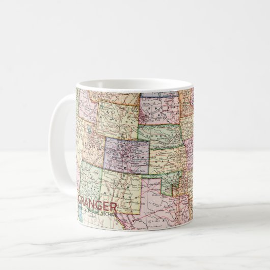 Kaart: Verenigde Staten, 1905 Koffiemok (Voorkant links)