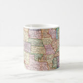 Kaart: Verenigde Staten, 1905 Koffiemok (Center)